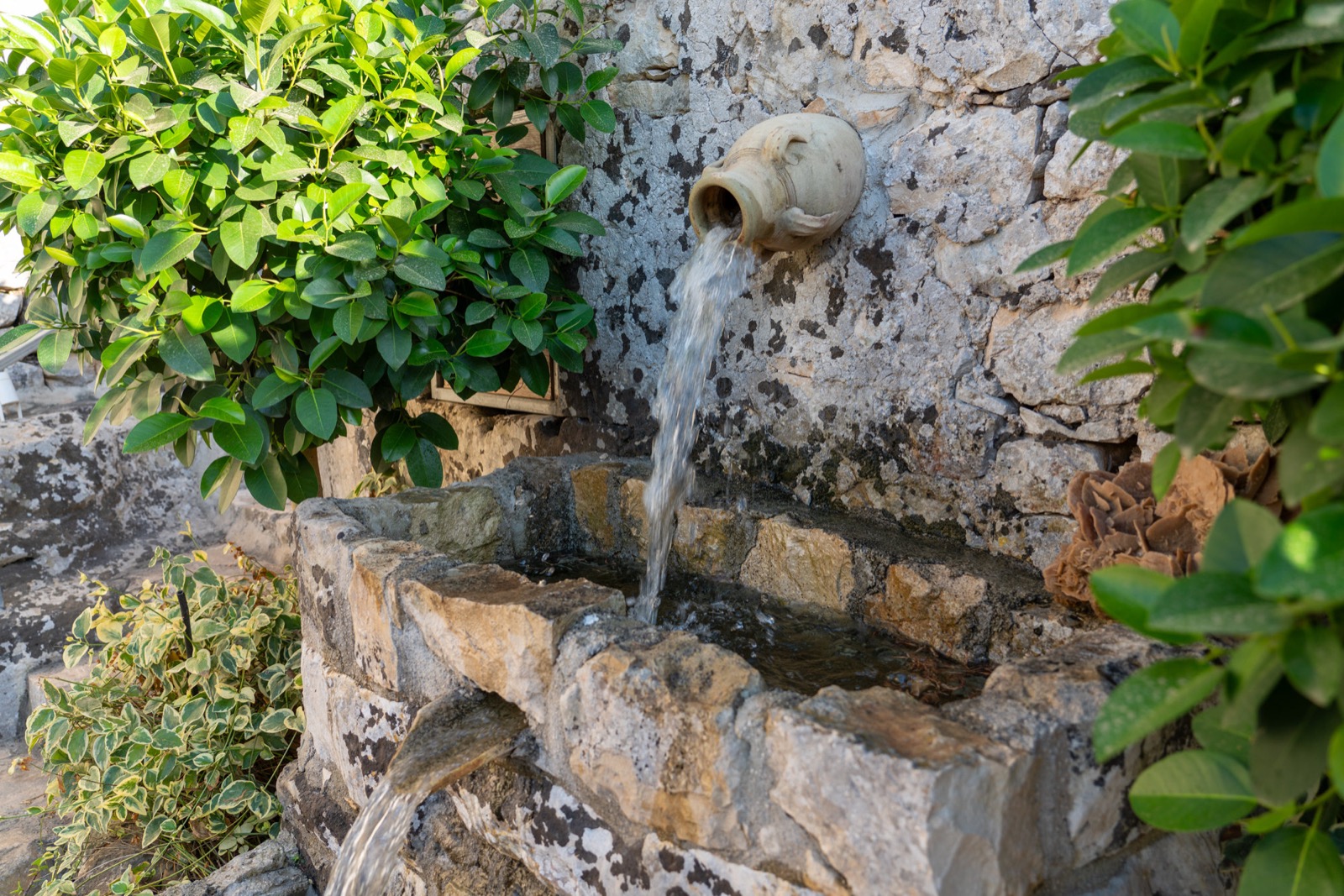 Water and stone detail from the farm